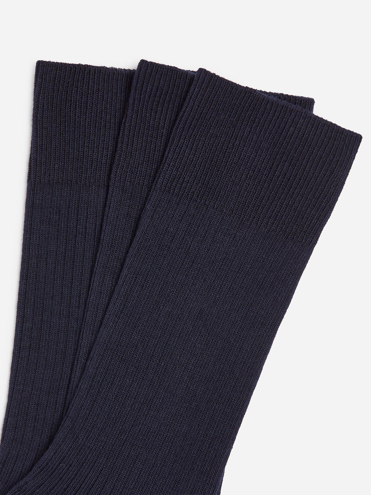 Supima Cotton Rib Socks Set of 3 pairs - Blue - Image 3