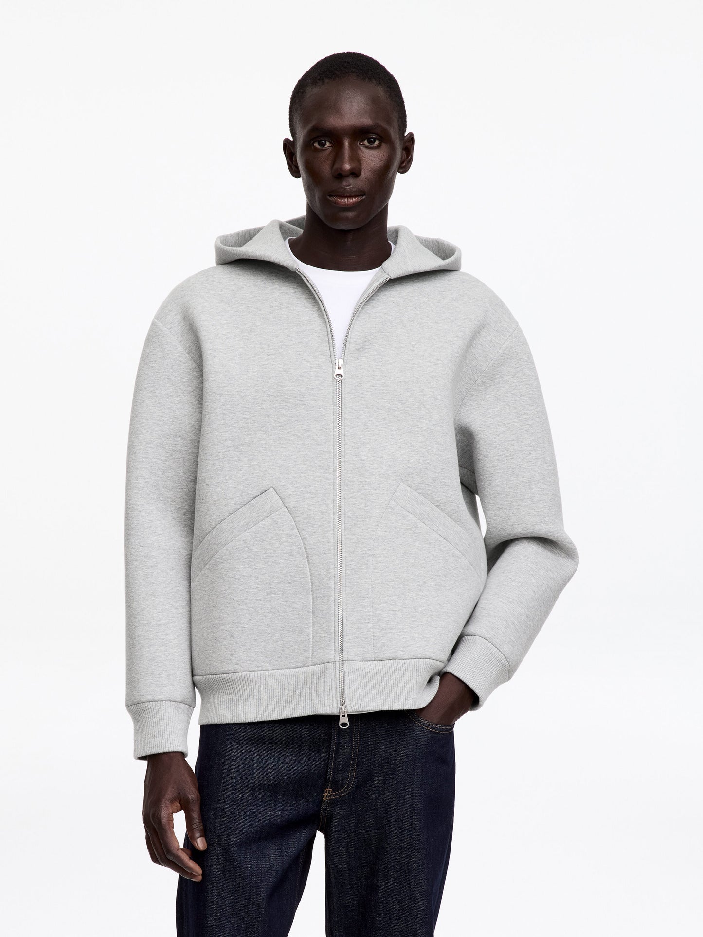 Scuba Zip Hoodie - Grey