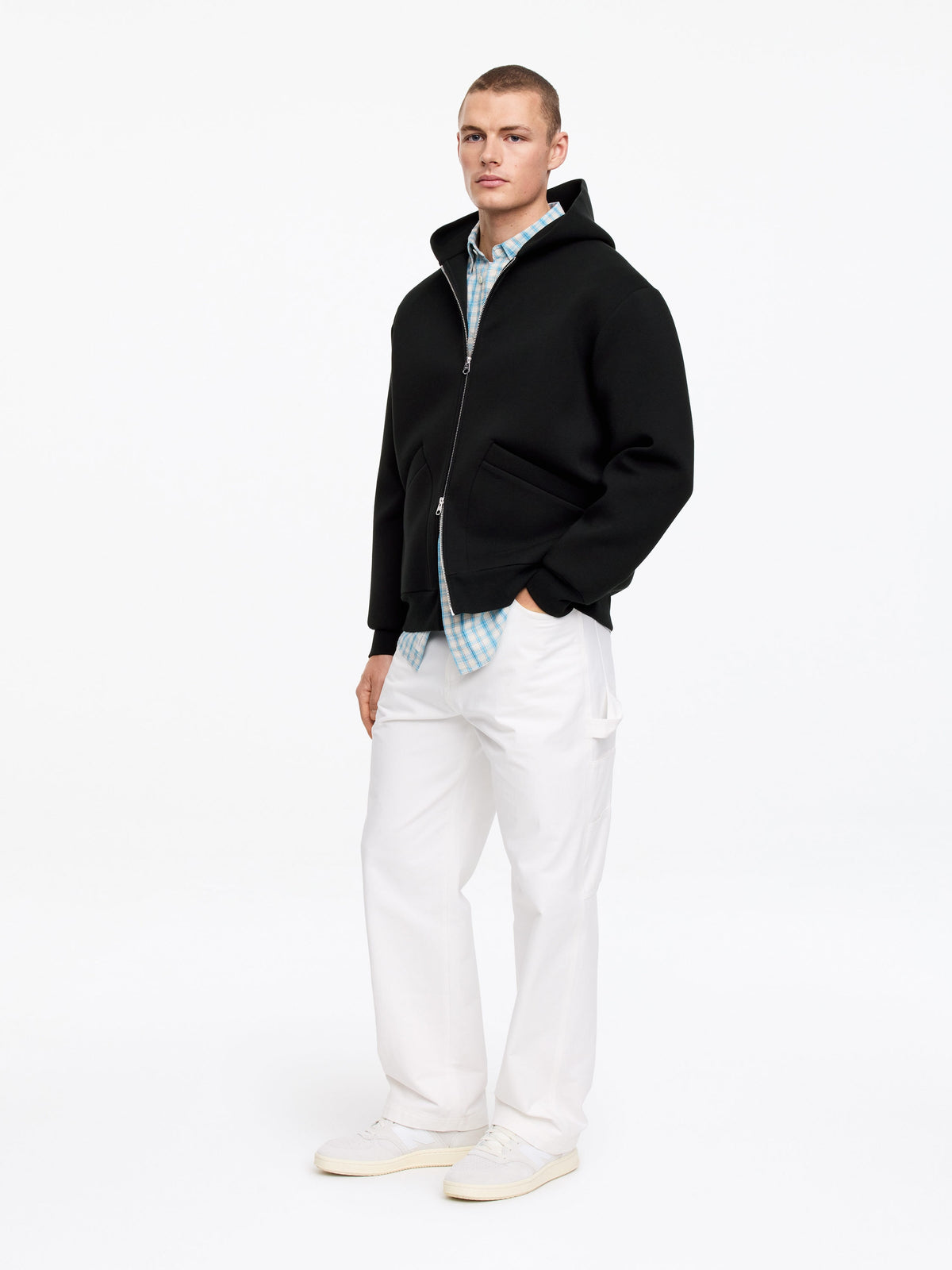 Scuba Zip Hoodie - Black - Image 2