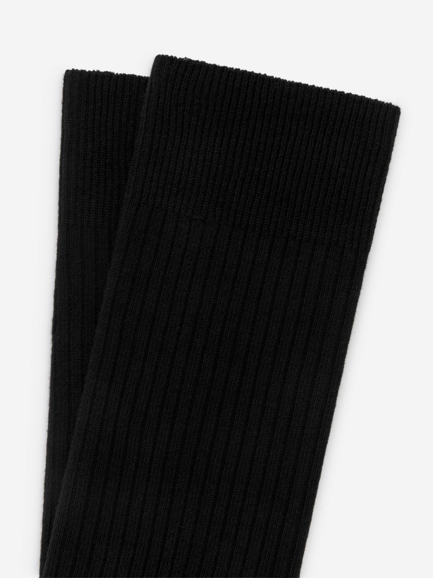 Supima Cotton Rib Socks 5 Pairs - Black - Image 3