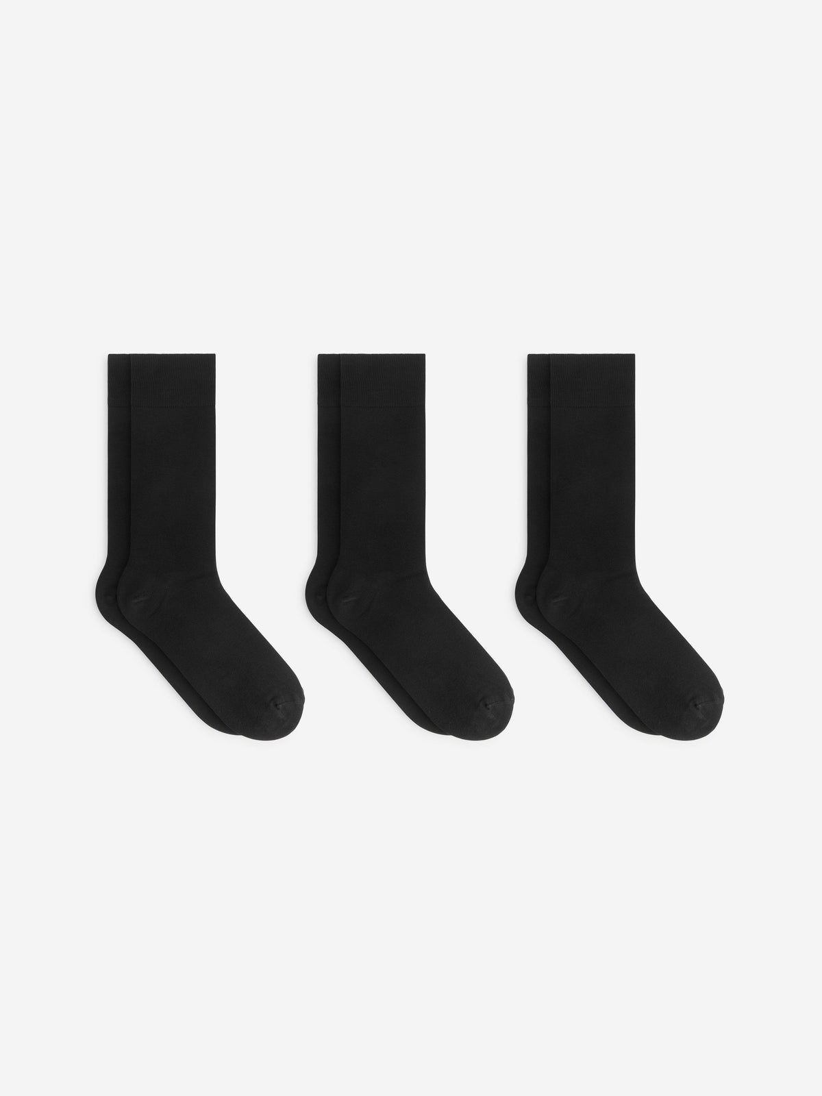Plain Socks Set of 3 - Black