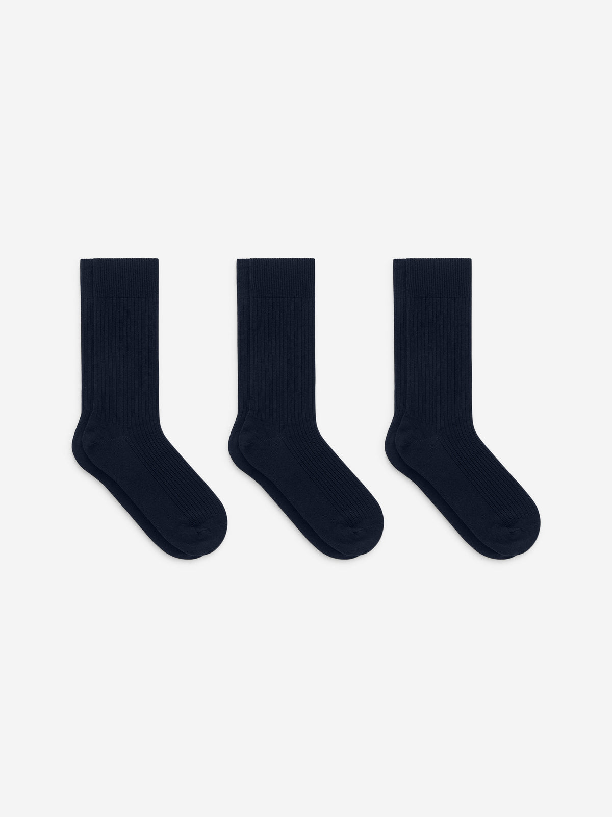 Supima Cotton Rib Socks Set of 3 pairs - Blue