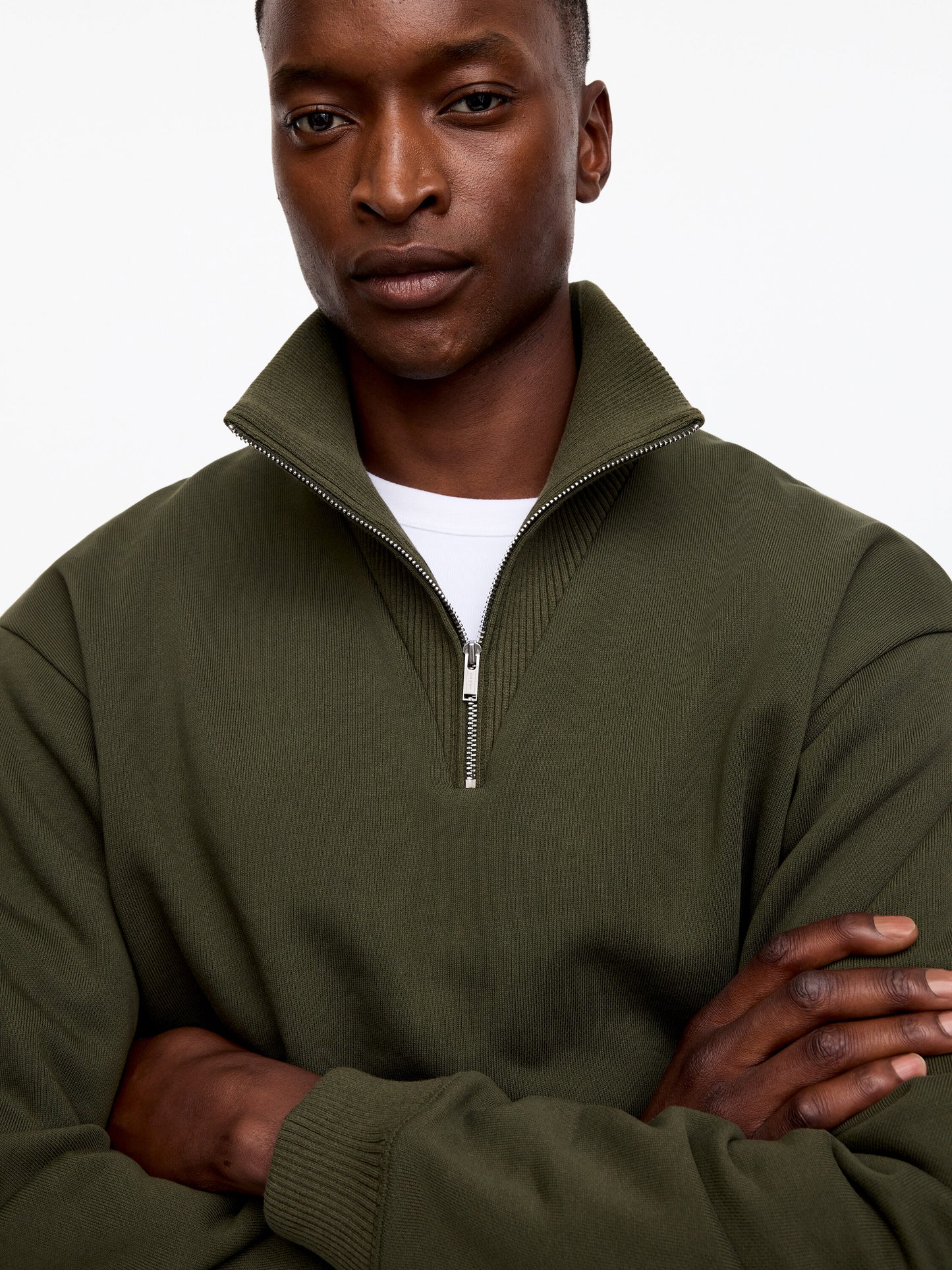 Half Zip Sweatshirt - Green - Image 4