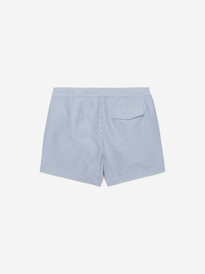 Seersucker Swim Shorts - Blue - Image 7