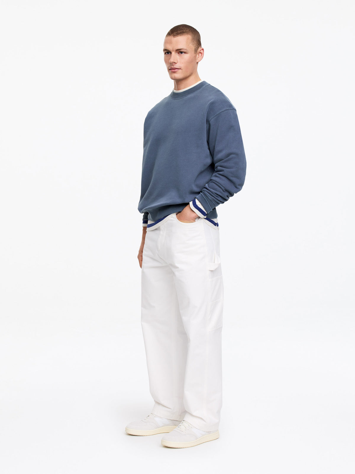 Relaxed Sweatshirt - Blue - Image 3