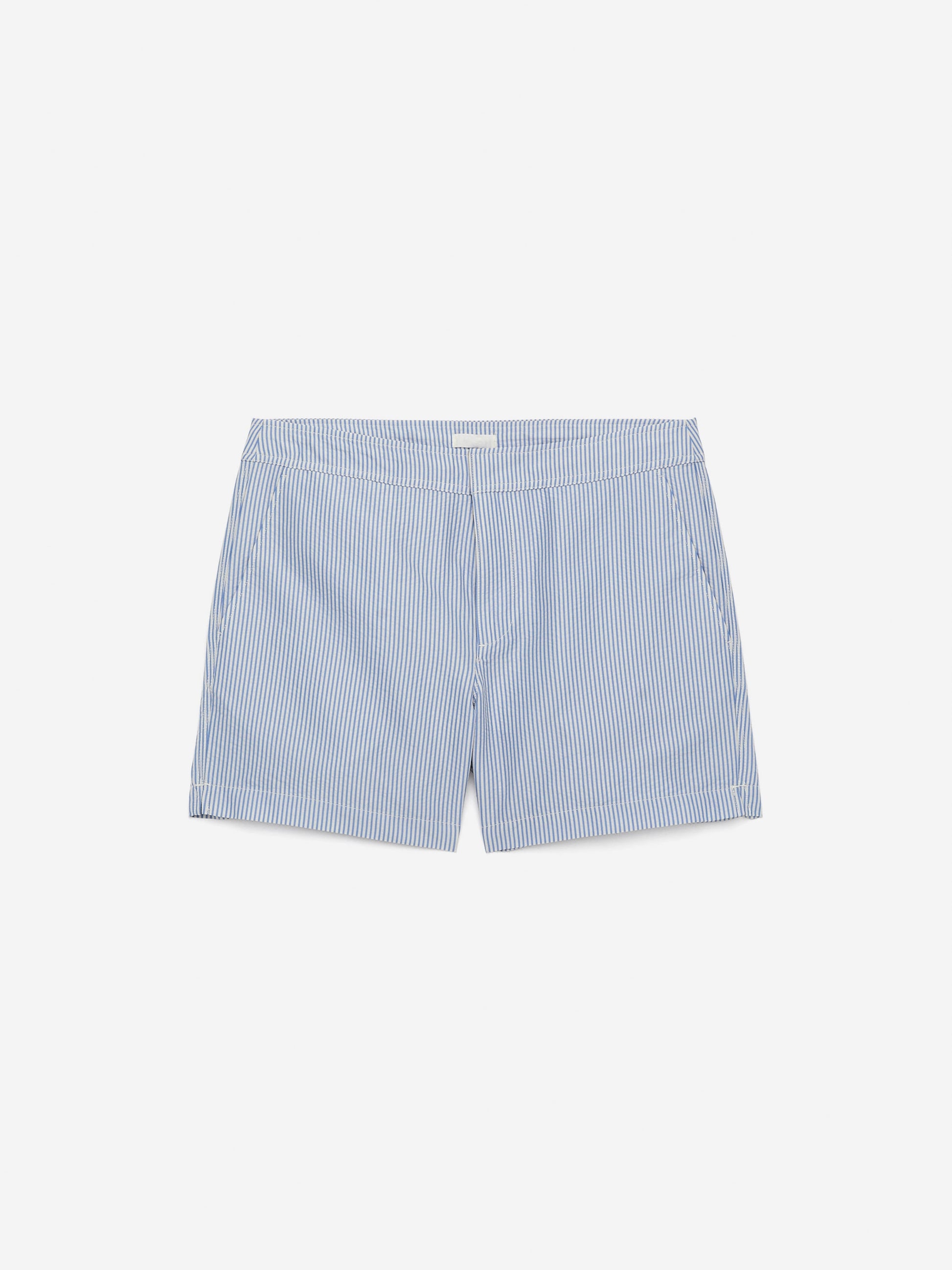 Seersucker Swim Shorts - Blue - Image 6