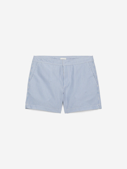 Seersucker Swim Shorts - Blue - Image 6