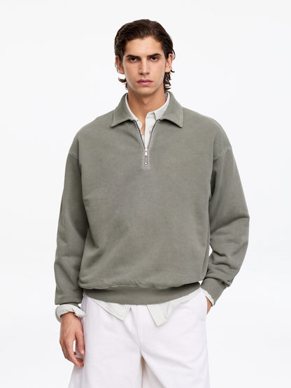 Half-Zip Sweatshirt - Grey