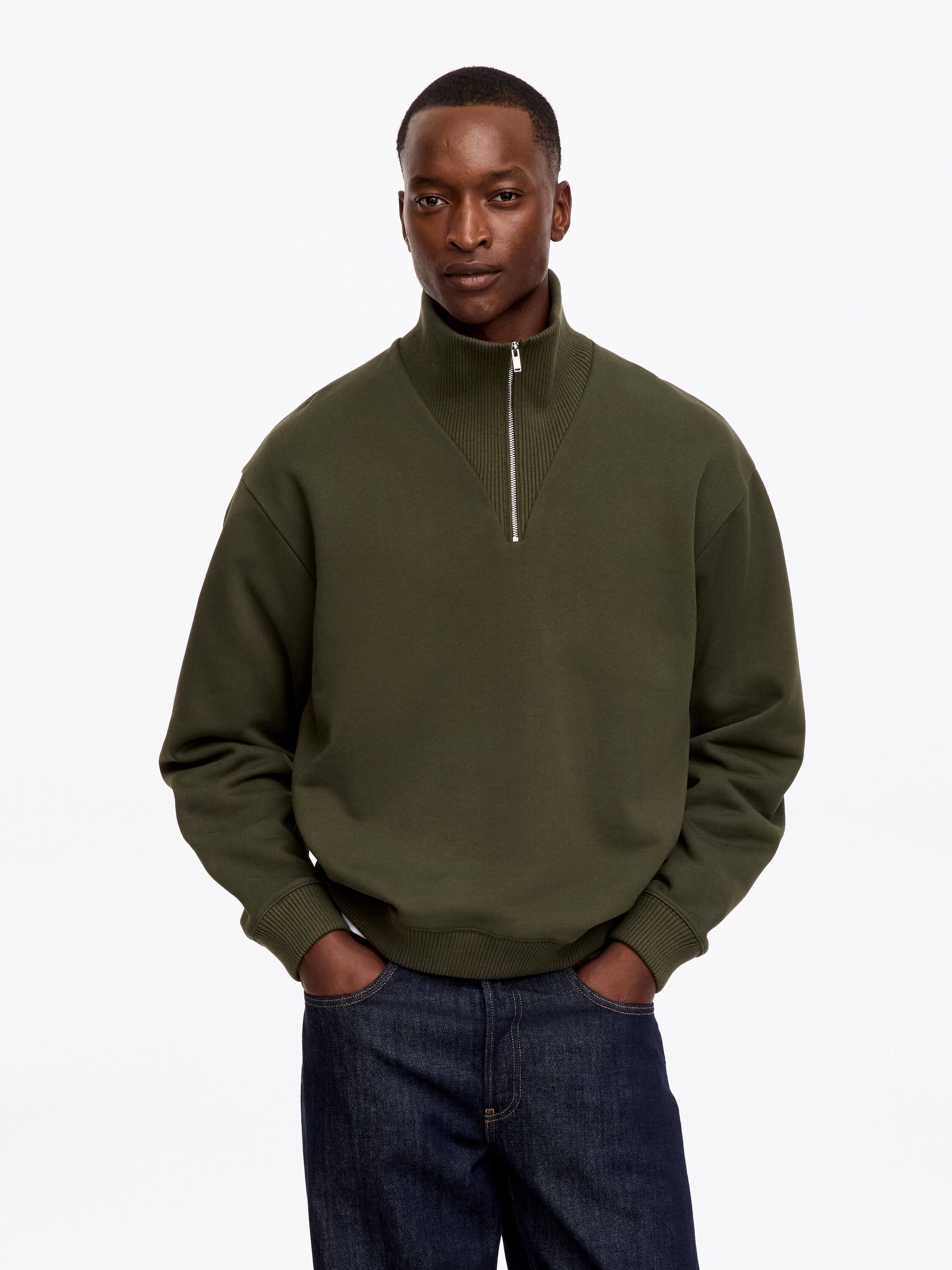 Half Zip Sweatshirt - Green