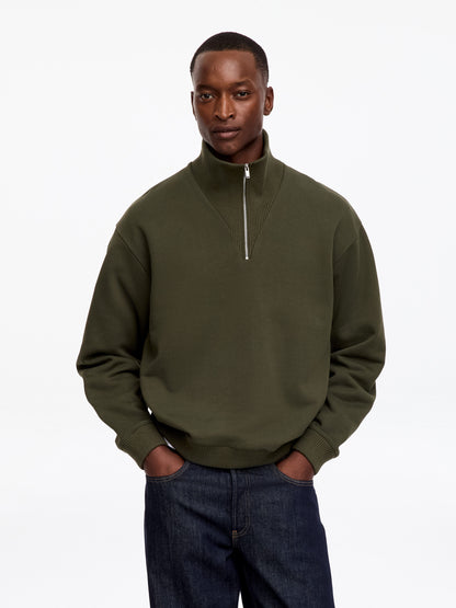 Half Zip Sweatshirt - Green
