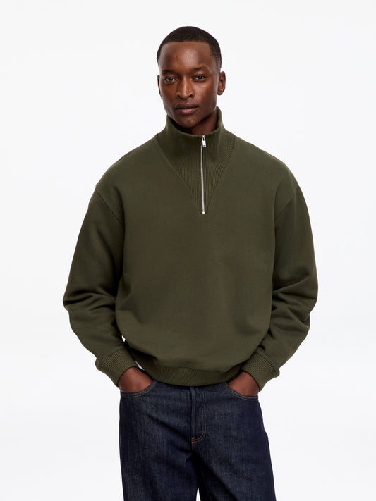 Half Zip Sweatshirt - Green